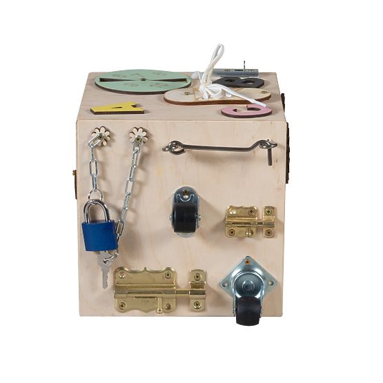 Drevená Montessori kocka - prírodná