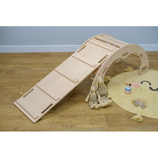 Drevená montessori šmykľavka - prírodná