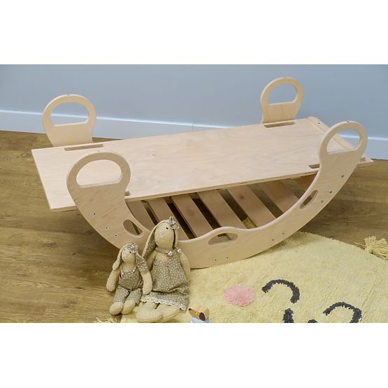 Drevená montessori šmykľavka - prírodná