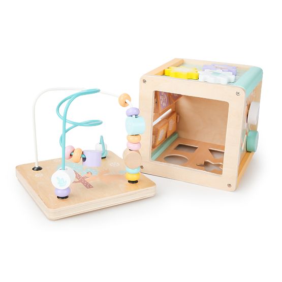 Drevená motorická kocka Ecotoys