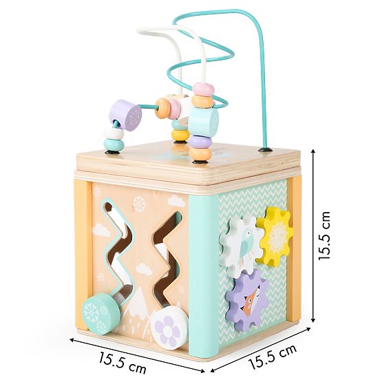 Drevená motorická kocka Ecotoys