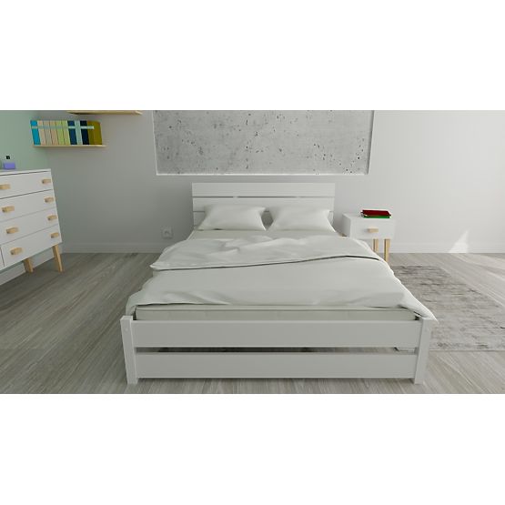Drevená posteľ Max 200 x 90 cm - biela