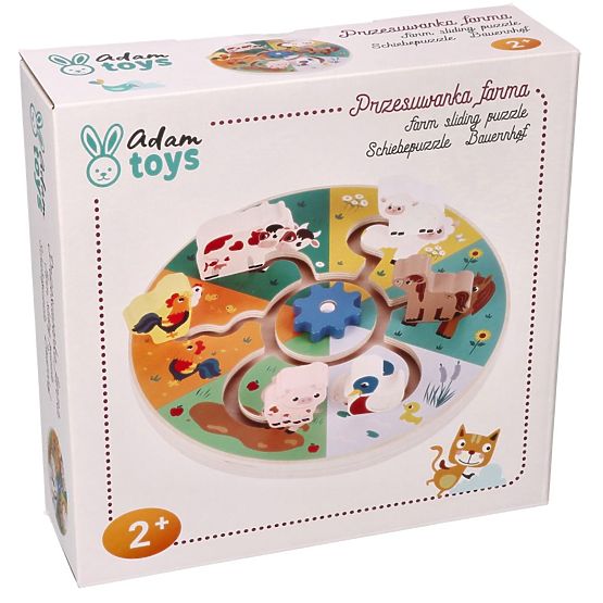 Drevená posúvacia hra - zvieratá z farmy