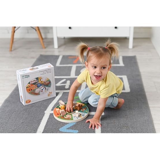 Drevená posúvacia hra - zvieratá z farmy