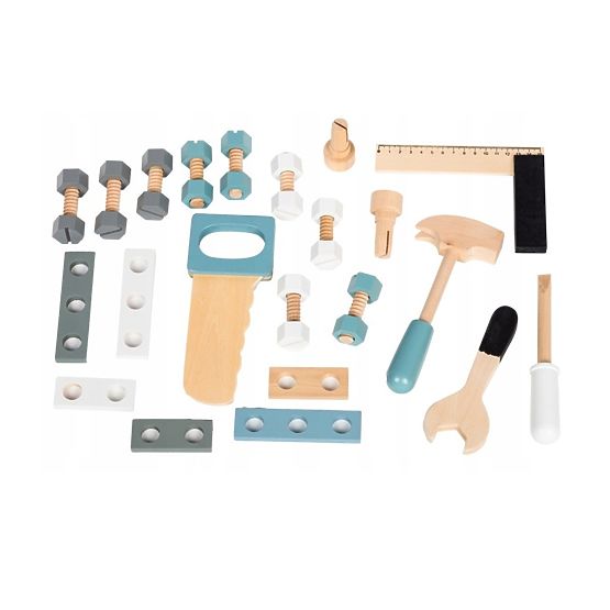 Drevená pracovná dielňa s náradím