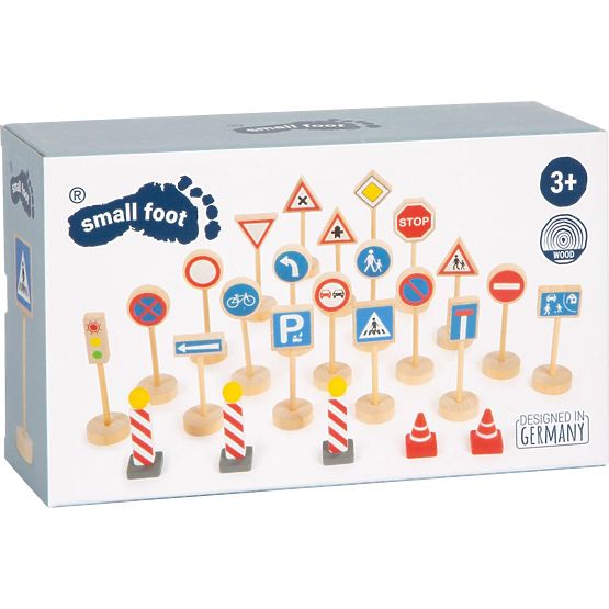 Drevená sada dopravných značiek