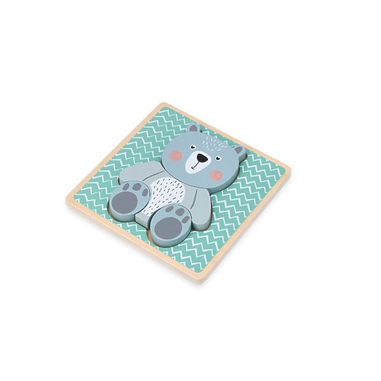 Drevená skladačka s medvedíkom