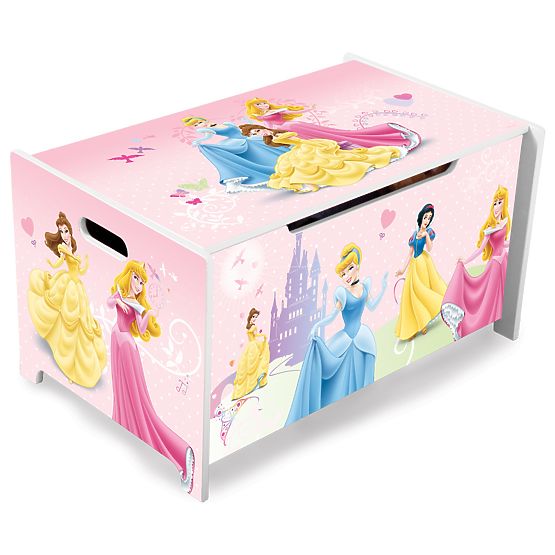 Drevená truhla na hračky Princess