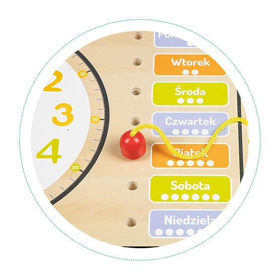 Drevená vzdelávacia doska - kalendár