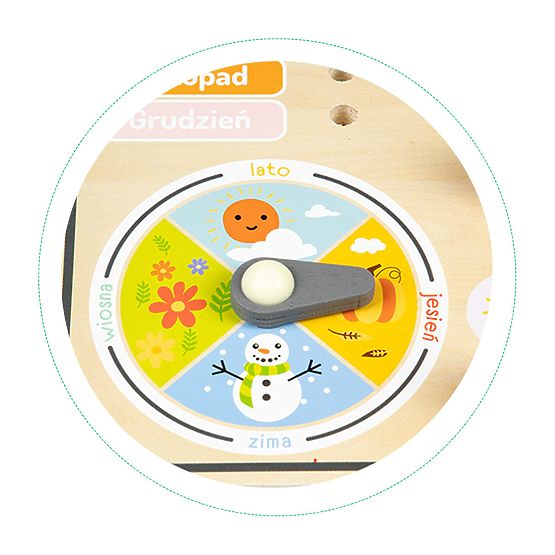 Drevená vzdelávacia doska - kalendár