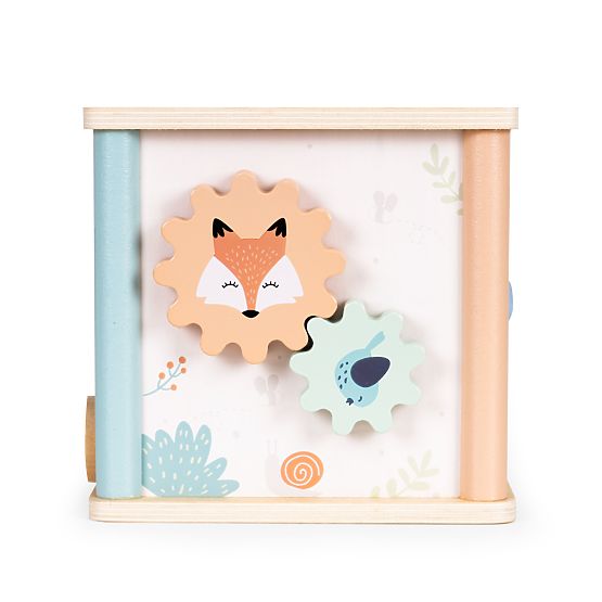 Drevená vzdelávacia kocka s tvarmi ECOTOYS