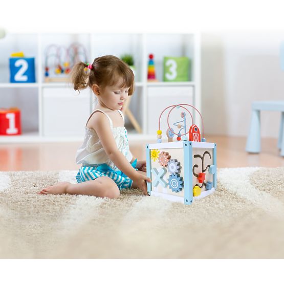 Drevená vzdelávacia kocka sorter +kocky ECOTOYS