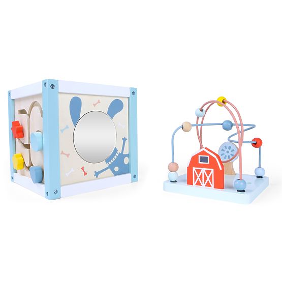Drevená vzdelávacia kocka sorter +kocky ECOTOYS