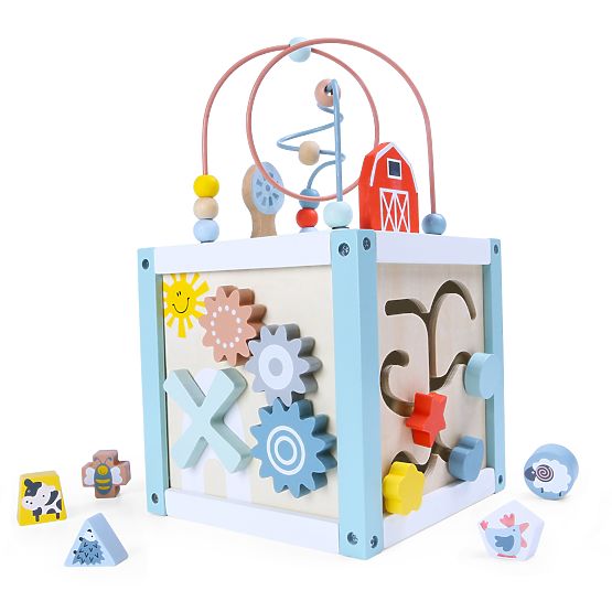Drevená vzdelávacia kocka sorter +kocky ECOTOYS