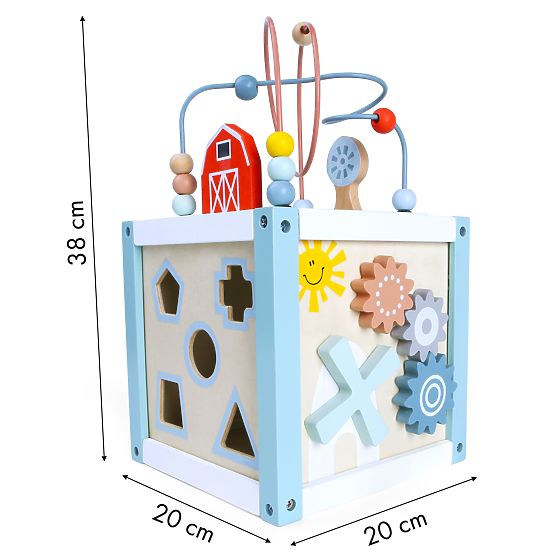 Drevená vzdelávacia kocka sorter +kocky ECOTOYS