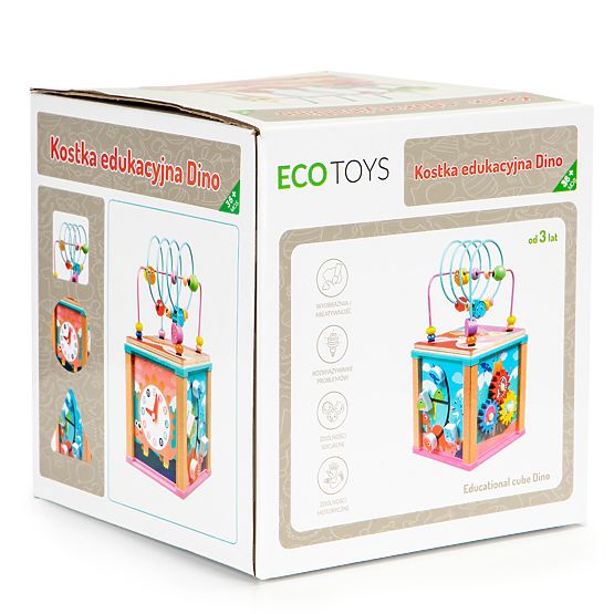 Drevená vzdelávacia kocka, triedič mula ECOTOYS