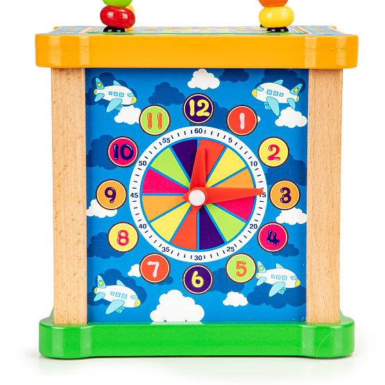 Drevená vzdelávacie kocka s labyrintom