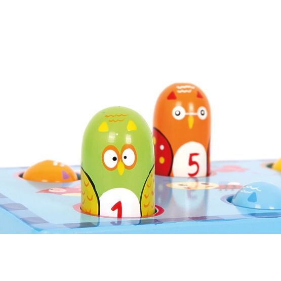 Drevená zatĺkačka Vtáčiky