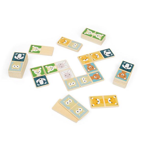 Drevené domino Bigjigs Toys - lesné zvieratká