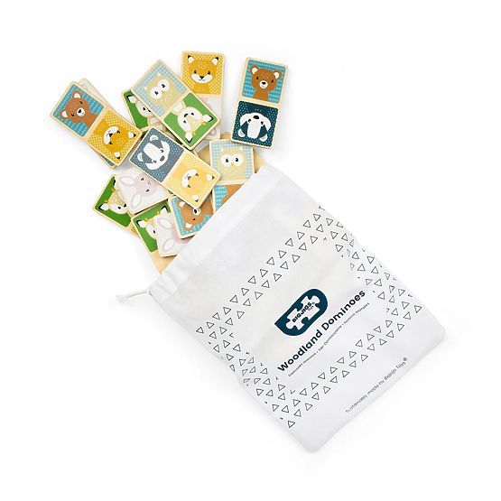 Drevené domino Bigjigs Toys - lesné zvieratká