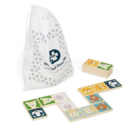 Drevené domino Bigjigs Toys - lesné zvieratká