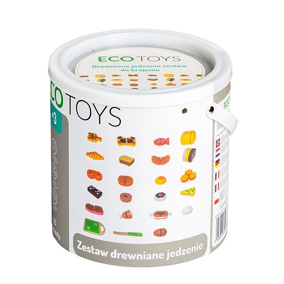 Drevené jedlo na krájanie 23 kusov ECOTOYS