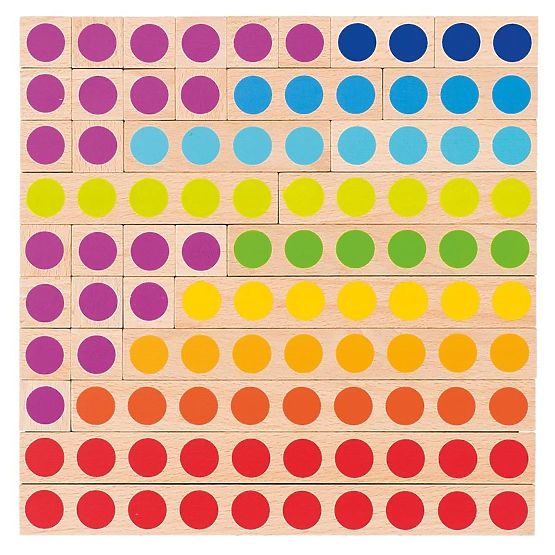 Drevené kocky na učenie počítania Goki