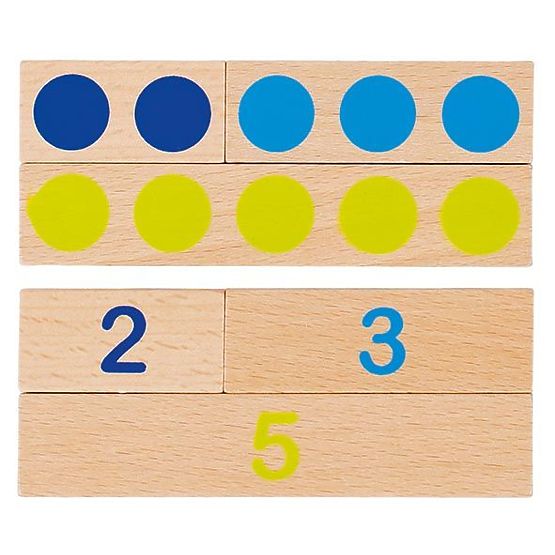 Drevené kocky na učenie počítania Goki