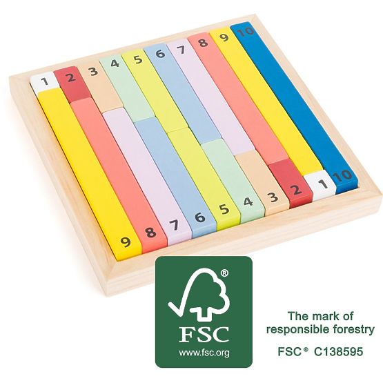 Drevené kocky na učenie počítania