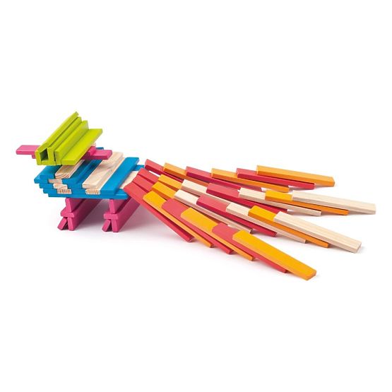 Drevené kocky planks 200 kusov