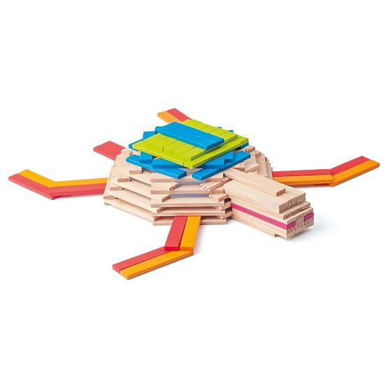 Drevené kocky planks 200 kusov