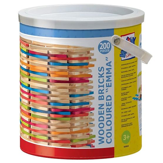 Drevené kocky planks 200 kusov