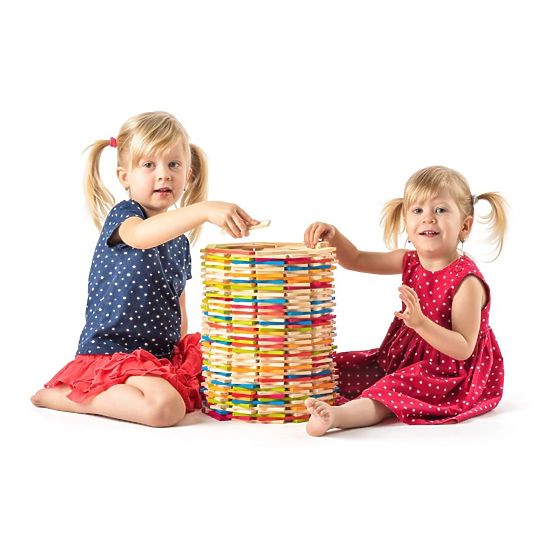 Drevené kocky planks 200 kusov