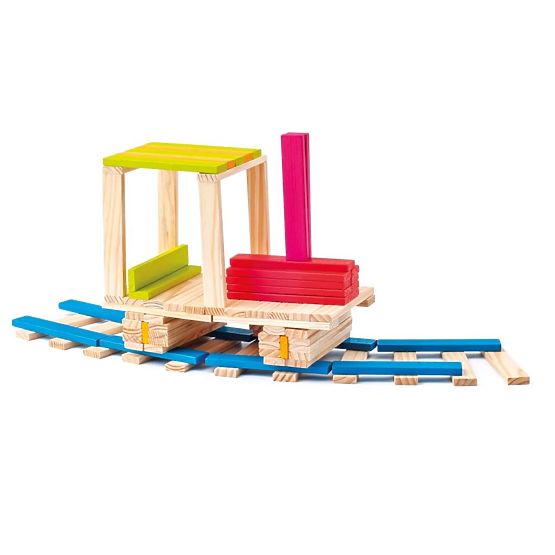 Drevené kocky planks 200 kusov