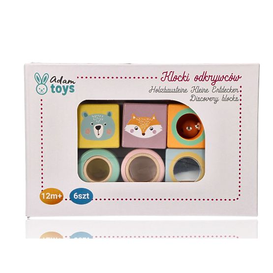 Drevené kocky pre malých objaviteľov do ruky