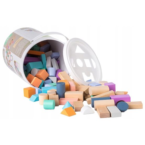 Drevené kocky v boxe - 100ks