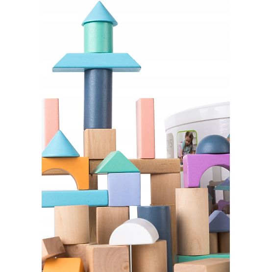 Drevené kocky v boxe - 50ks