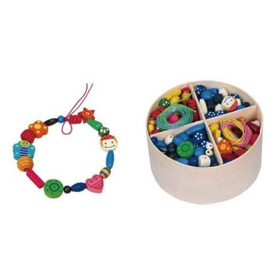 Drevené korálky - veľká sada