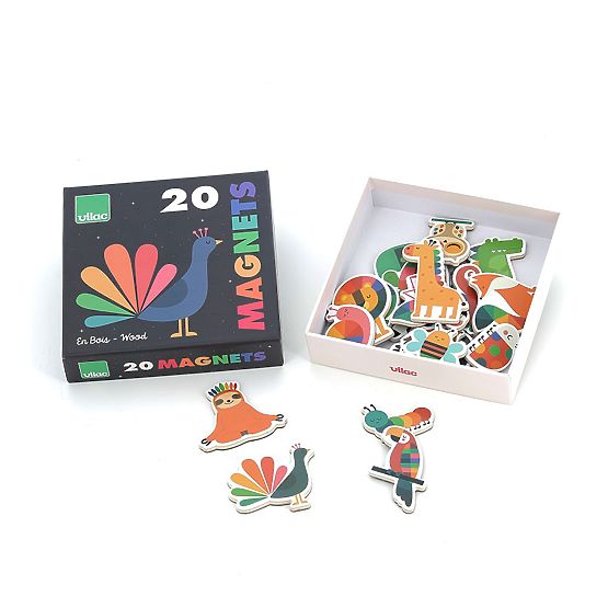 Drevené magnetky - dúhové zvieratká