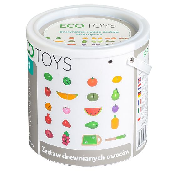 Drevené ovocie na krájanie 20 kusov ECOTOYS