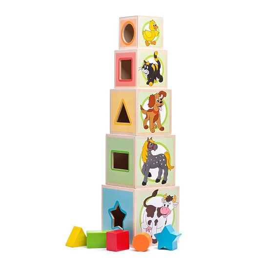 Drevené poháriky - veža so sortérom