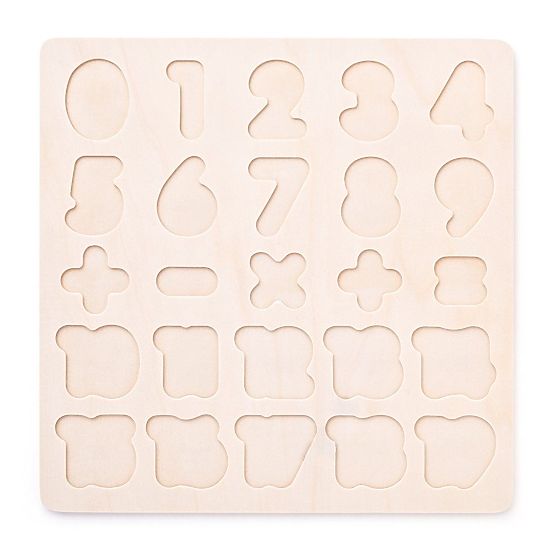 Drevené puzzle číslice
