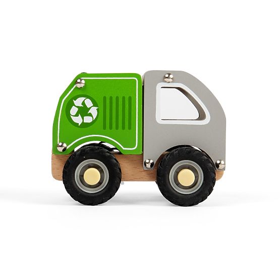 Drevené recyklačné auto