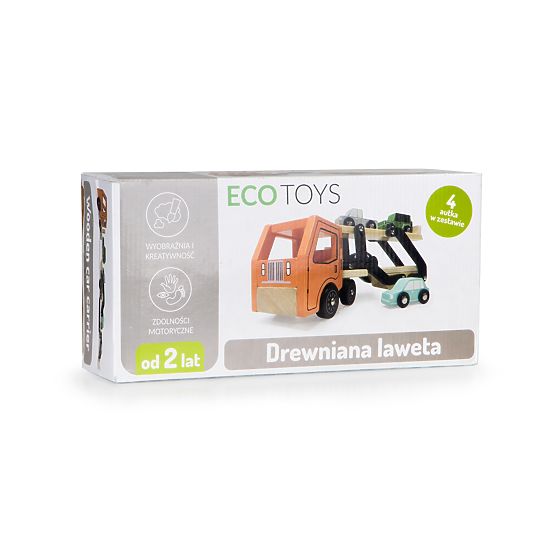 Drevené smetiarske auto EcoToys
