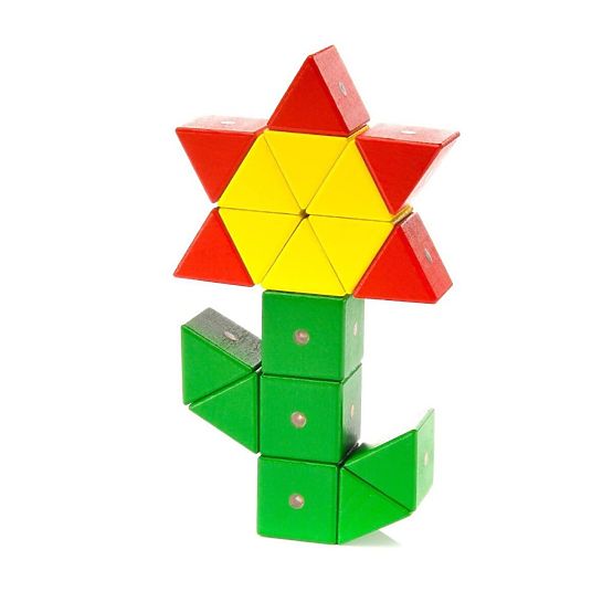 Dreveno-magnetické kocky WABI, 40 prvkov