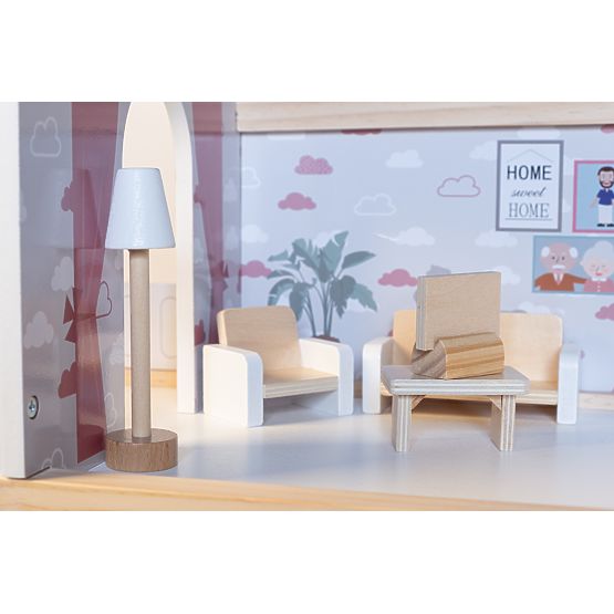 Drevený domček pre bábiky Amélie