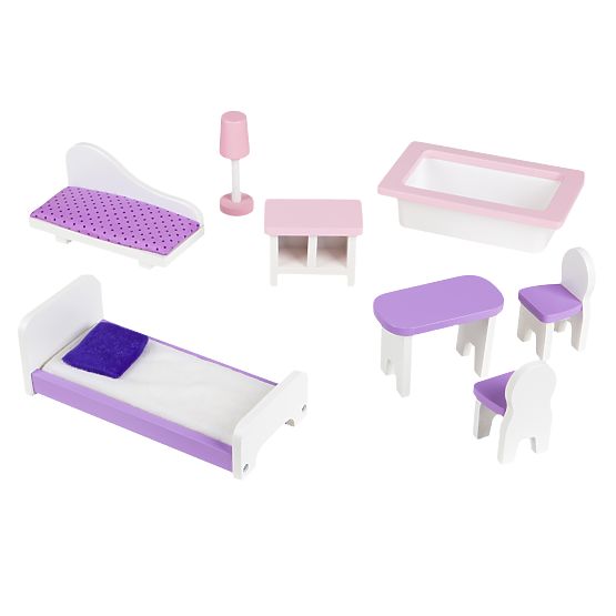 Drevený domček pre bábiky Jahodová rezidencie