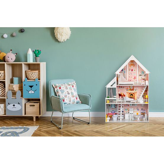 Drevený domček pre bábiky Pastelová rezidencie