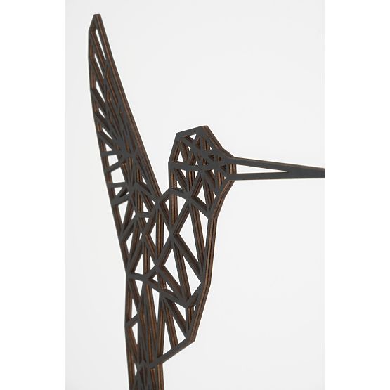 Drevený geometrický obraz - Kolibrík - rôzne farby Farba: čierna