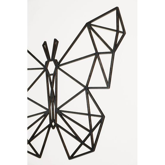 Drevený geometrický obraz - Motýľ - rôzne farby Farba: čierna